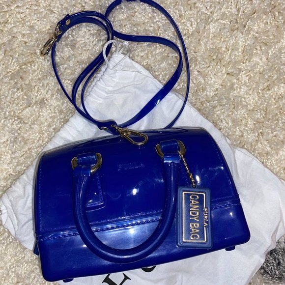 FURLA Jelly Candy Bag Blue Mini - Picture 2 of 3
